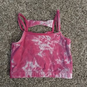 Dragonwing Girl pink tie dye tank